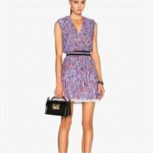 CARVEN Poppy Printed Georgette Dress Size 38